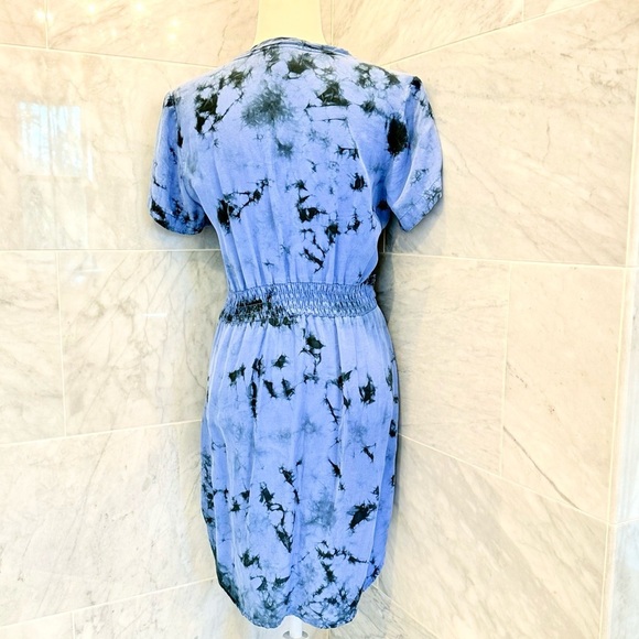 Anthropologie Cloth & Stone Womens Dress Small Liv Tie Front Mini Tie Dye - Picture 3 of 7